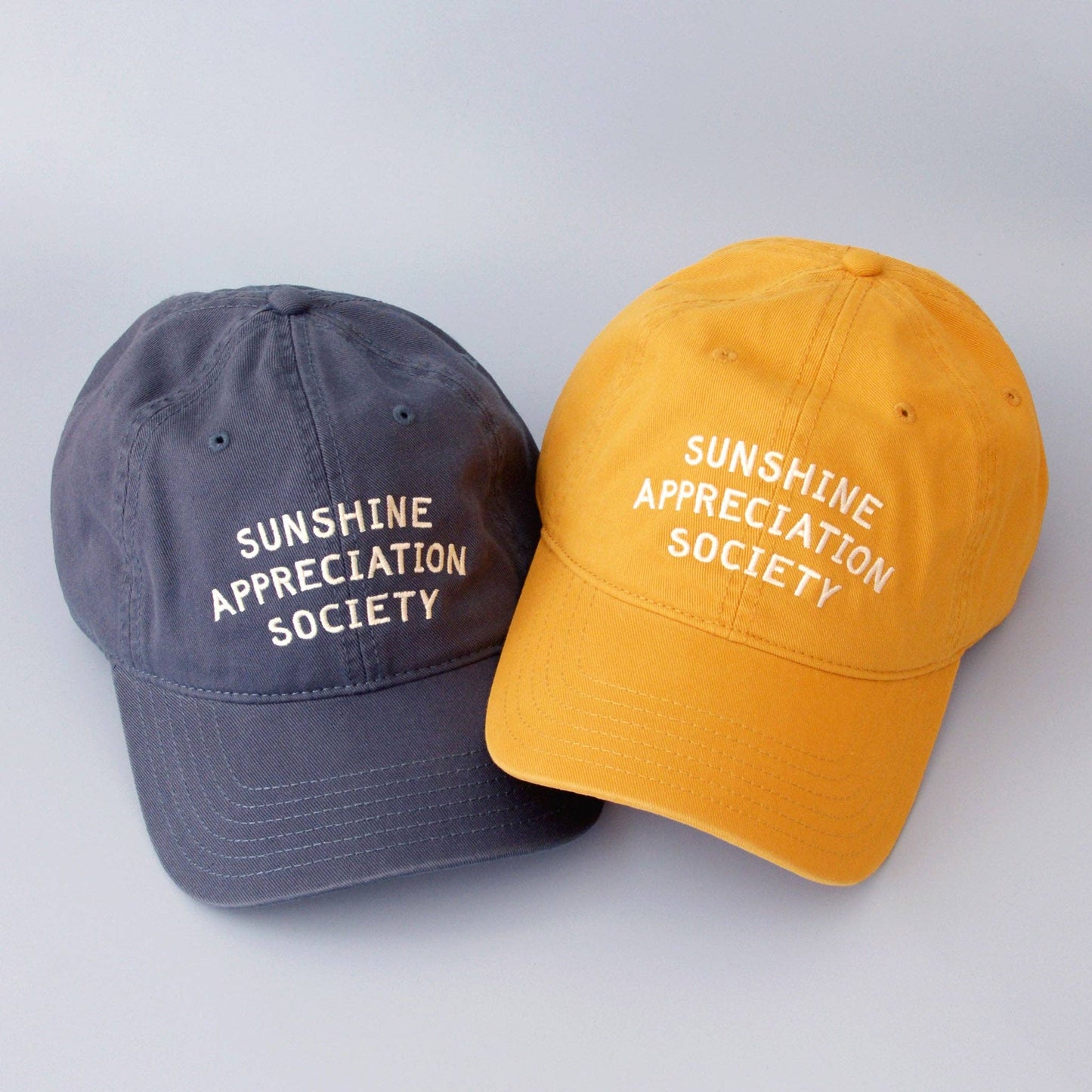 Alphabet Bags - Sunshine Appreciation Society - Cotton Baseball Cap - Yellow