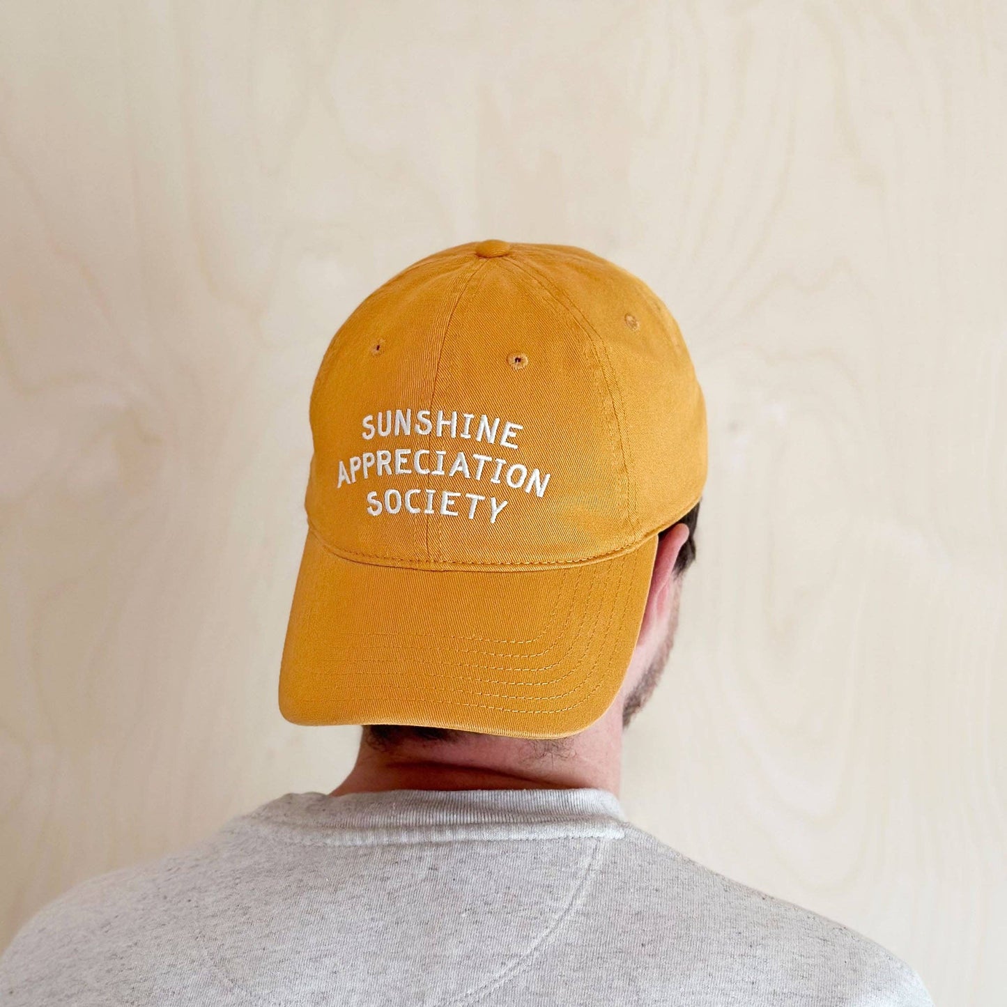 Alphabet Bags - Sunshine Appreciation Society - Cotton Baseball Cap - Yellow
