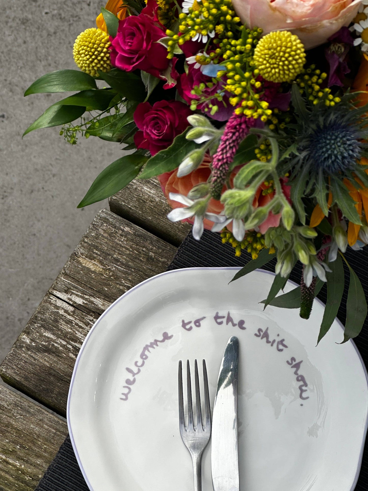MÆGEN - Statement Plate - 'welcome to the shit show.'