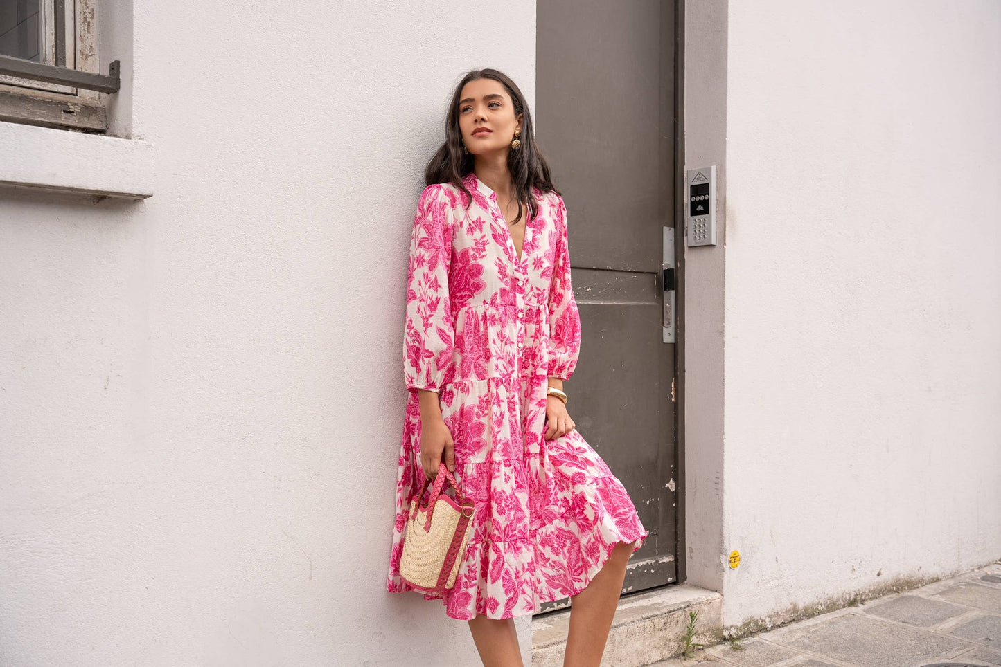 CHOKLATE PARIS Sienna shirt dress midi length