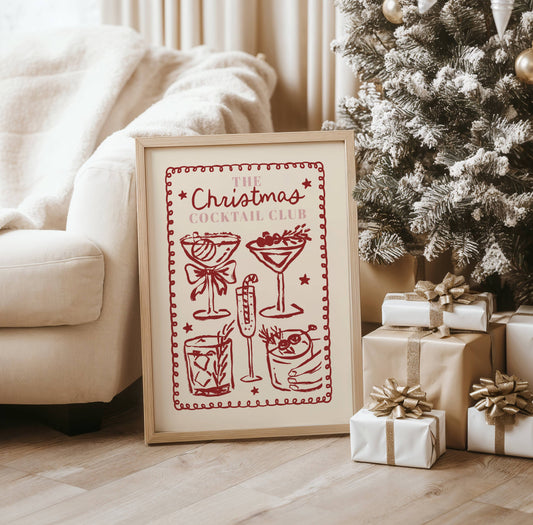 Moonshine Prints - The Christmas Cocktail Club Print