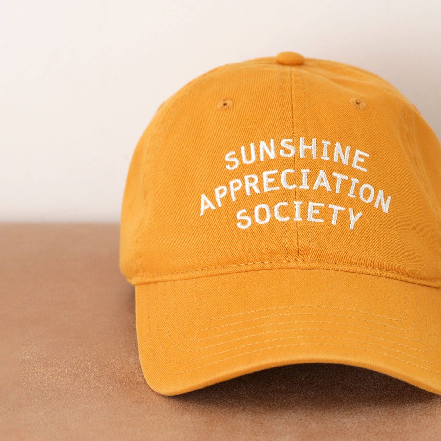 Alphabet Bags - Sunshine Appreciation Society - Cotton Baseball Cap - Yellow