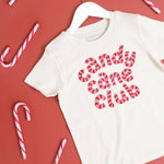 Candy Cane Club Kid's Tee - Natural Fleck