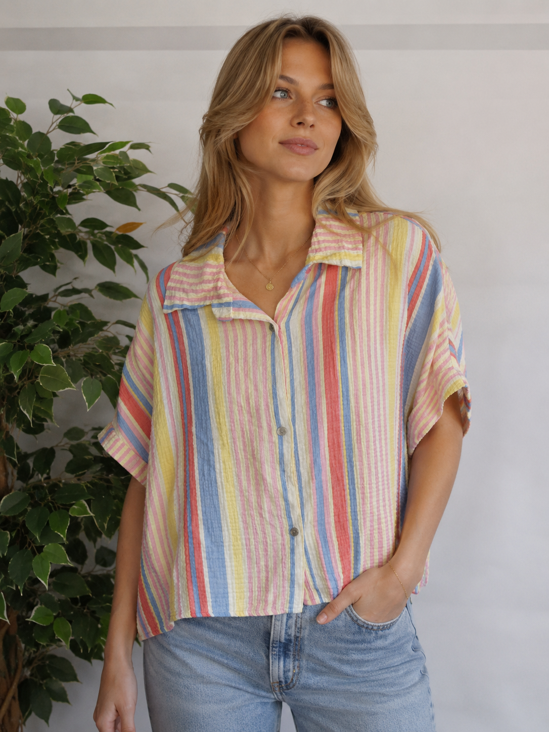 Lucy Sparks - Multi-Colour Stripe Cotton Shirt