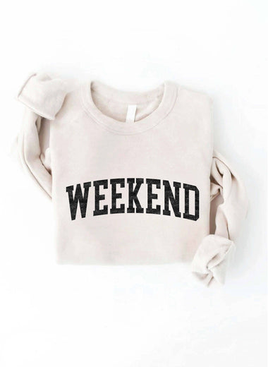 WEEKEND Graphic Sweatshirt: M / VINTAGE WHITE LONG SLEEVE