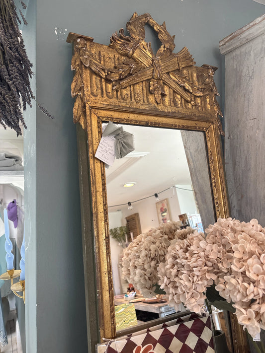 1800s French Antique Gilt Mirror