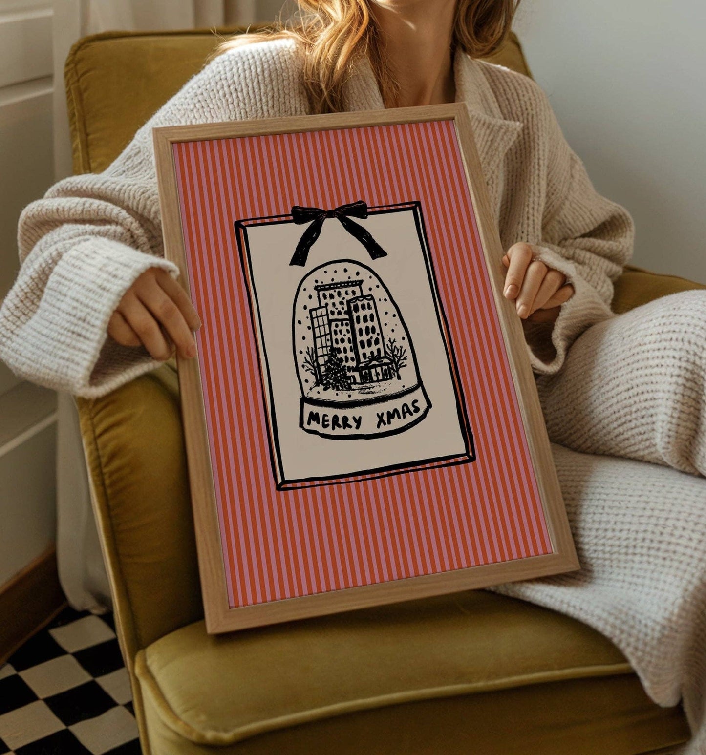 Moonshine Prints - Christmas Snow Globe Print