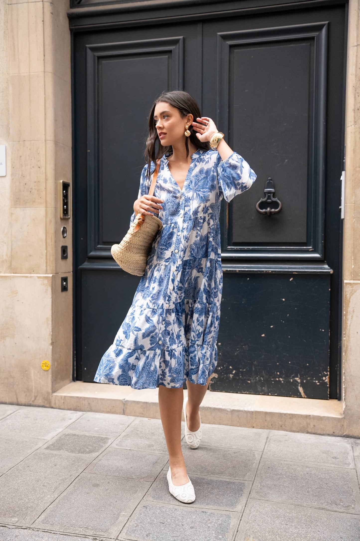 CHOKLATE PARIS Sienna shirt dress midi length
