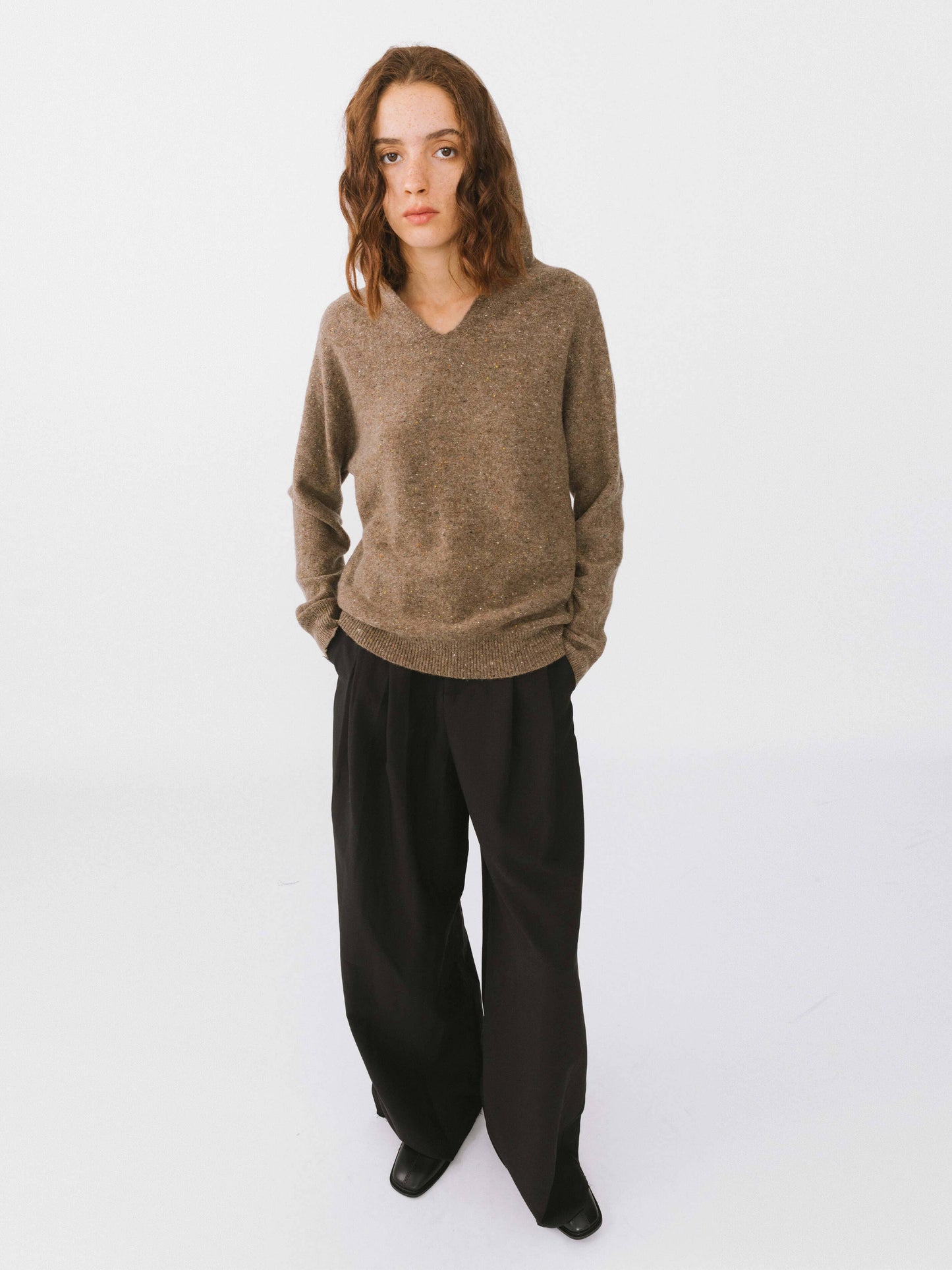 CUBIC - Seamless All-Wool Sweater With Hoodie