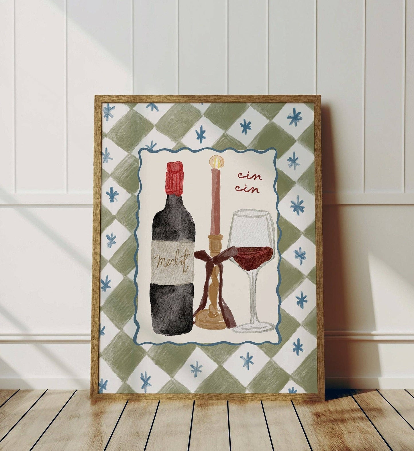 Moonshine Prints - Cin Cin Red Wine Print