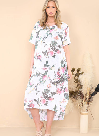 Flora cotton floral dress