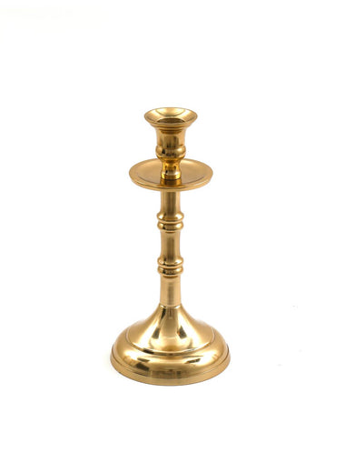 Brass Metal Dinner Candlestick 22cm