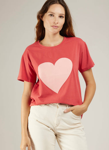 PASSION tee shirt in raspberry
