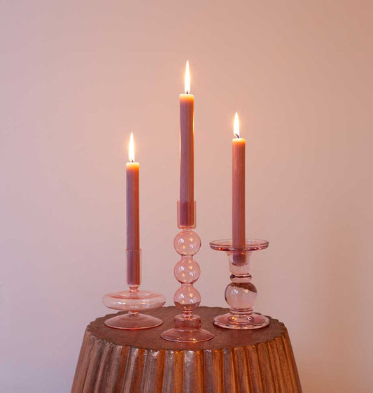 Dusty Pink 10 inch Dinner Candles x 6