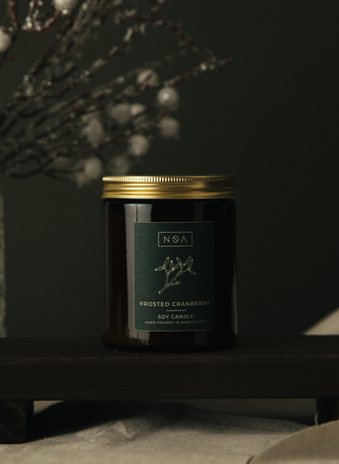 Frosted Cranberry Christmas Soy Candle