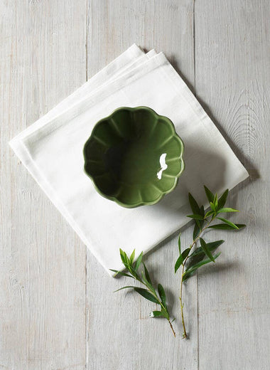 SCALLOP SMALL DIP BOWL GREEN