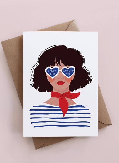 I only have eyes for you Greetings Card